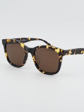 Bottega Veneta BV1080SK 002 Unisex Sunglasses Havana Square Frame, Brown Lenses